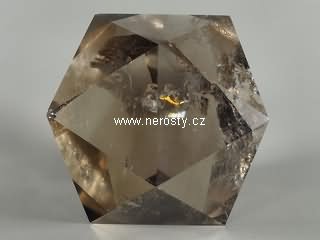 smoky quartz, icosahedron